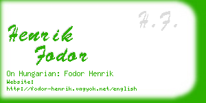 henrik fodor business card